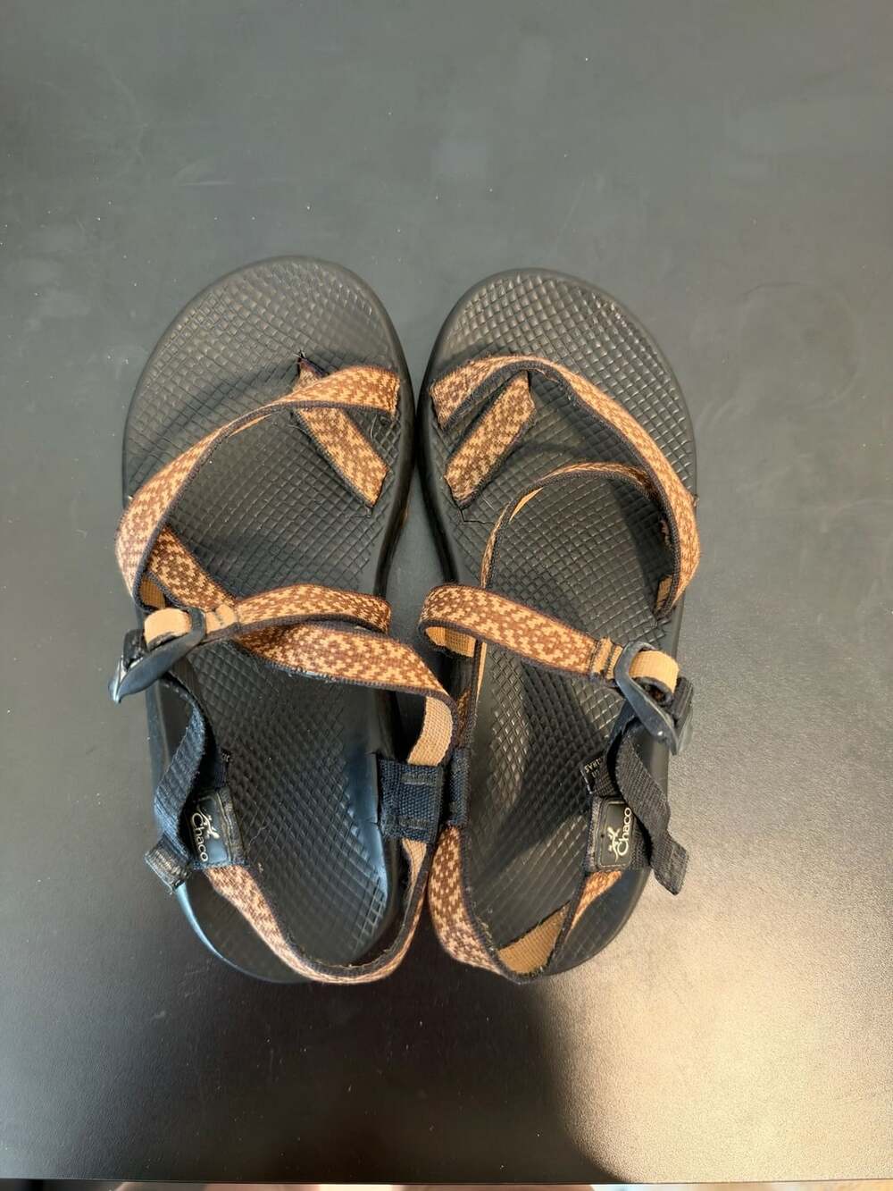 Chaco Z/Cloud 2 Sandals Size 9 Brown Black Aztec Geometric